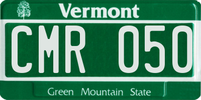 VT license plate CMR050