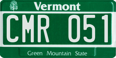 VT license plate CMR051