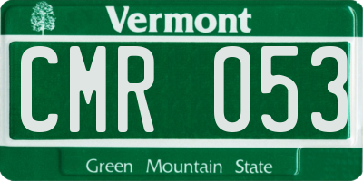 VT license plate CMR053