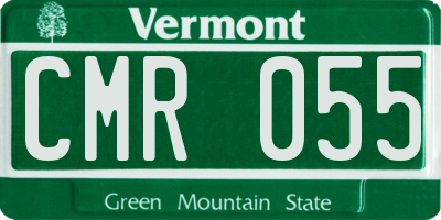 VT license plate CMR055