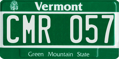 VT license plate CMR057