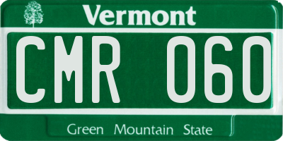 VT license plate CMR060