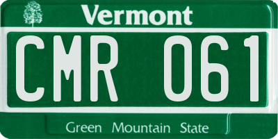 VT license plate CMR061
