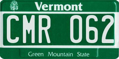 VT license plate CMR062