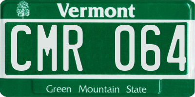 VT license plate CMR064