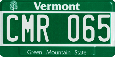 VT license plate CMR065