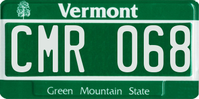VT license plate CMR068