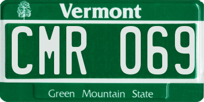 VT license plate CMR069