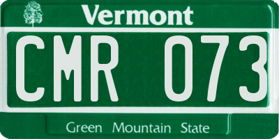 VT license plate CMR073