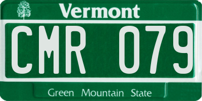 VT license plate CMR079