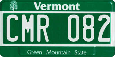 VT license plate CMR082