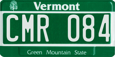VT license plate CMR084
