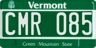 VT license plate CMR085