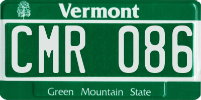 VT license plate CMR086