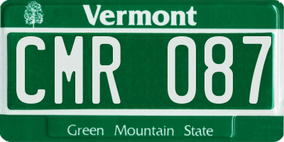 VT license plate CMR087