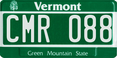 VT license plate CMR088