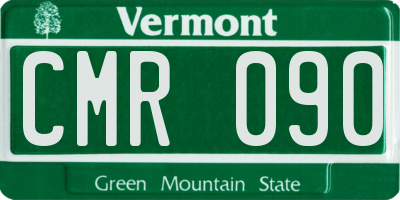 VT license plate CMR090