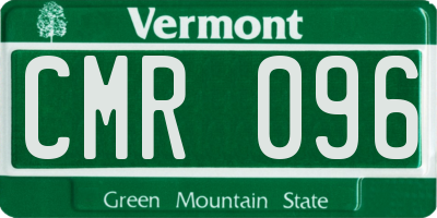 VT license plate CMR096