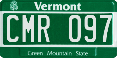 VT license plate CMR097