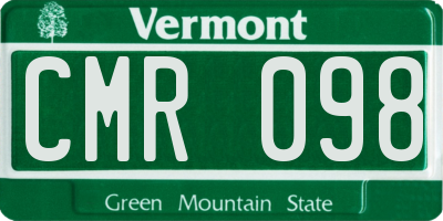 VT license plate CMR098