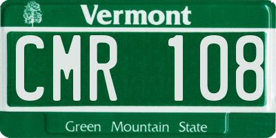 VT license plate CMR108