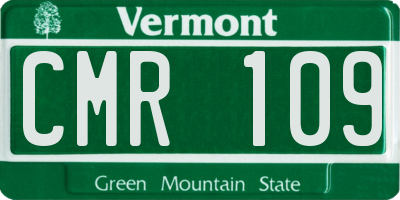 VT license plate CMR109