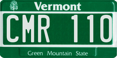 VT license plate CMR110