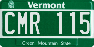 VT license plate CMR115