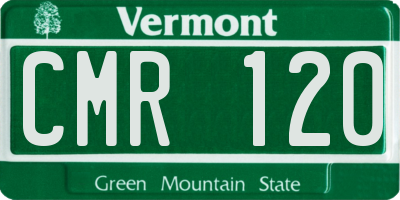 VT license plate CMR120