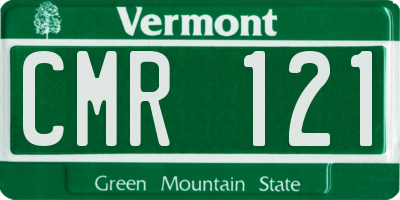 VT license plate CMR121