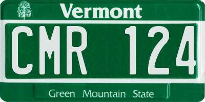 VT license plate CMR124