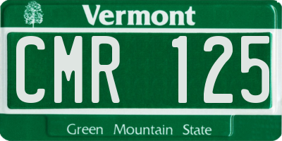 VT license plate CMR125