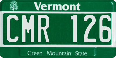 VT license plate CMR126