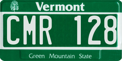 VT license plate CMR128