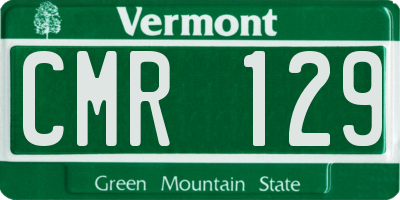VT license plate CMR129