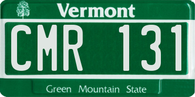 VT license plate CMR131
