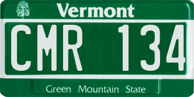 VT license plate CMR134