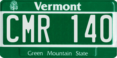 VT license plate CMR140
