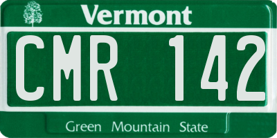 VT license plate CMR142