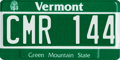 VT license plate CMR144