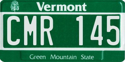 VT license plate CMR145