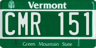 VT license plate CMR151