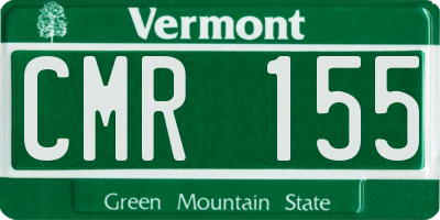 VT license plate CMR155