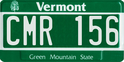 VT license plate CMR156