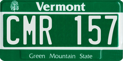 VT license plate CMR157