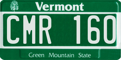 VT license plate CMR160