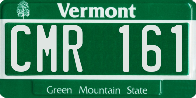 VT license plate CMR161