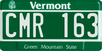 VT license plate CMR163