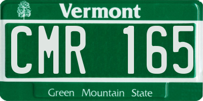 VT license plate CMR165