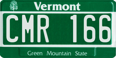 VT license plate CMR166